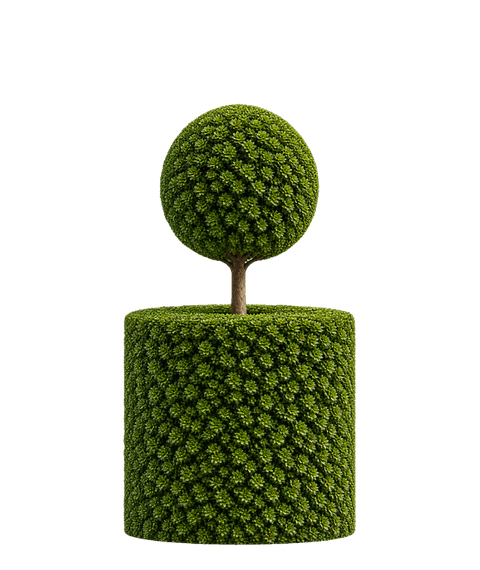 Bespoke ball on cylinder topiary specimen
